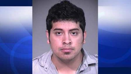 Joshua Lopez, 24, of Victorville appears in a booking photo provided by the San Bernardino County Sheriffs Department.