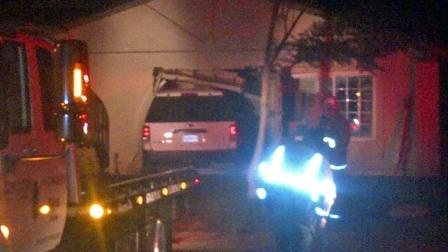 A driver of an SUV crashed into a home on the 5500 block of Sulphur Drive in Jurupa Valley on Monday, July 9, 2012.