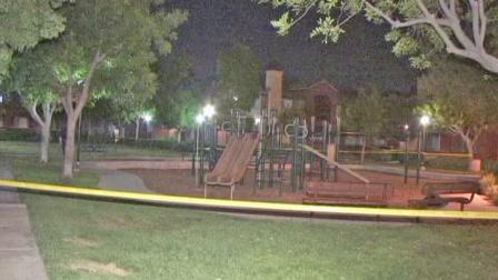 Police tape ropes off the scene of an officer-involved shooting on East Lakeside Place near McKinley Street in Corona on Wednesday, July 25, 2012.