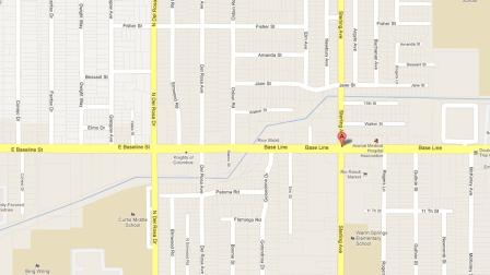 A map indicates the location of an attempted kidnapping near Sterling Avenue and Baseline Street in Highland on Wednesday, Oct. 3, 2012.