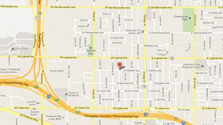 A 21-year-old man, an apparent victim of a murder, was found in the 1200 block of Webster Street in Redlands, pictured in this Google map, on Saturday, Oct. 20, 2012.
