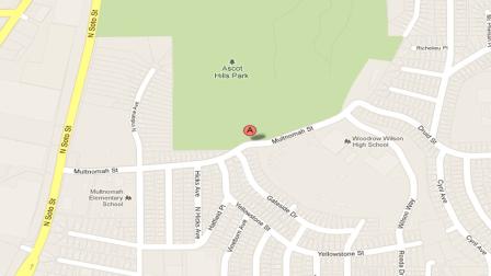 A map indicates the area in the 700 block of Multnomah Court in San Jacinto where police discovered two bodies inside a house Friday, Nov. 9, 2012.