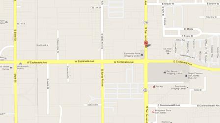 A map indicates the location of an assault at the San Jacinto 7-Eleven on Sunday, Dec. 23, 2012.