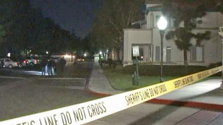 Crime scene tape ropes off the scene where a man was found shot and killed in the parking lot of an apartment complex in the 11300 block of Mountain View Drive on Thursday, Dec. 27, 2012.