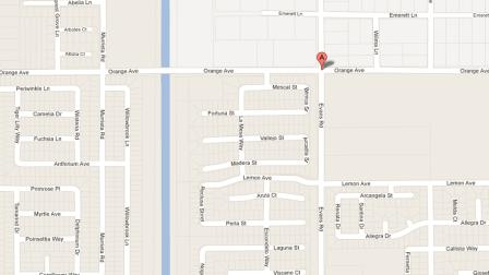 A map indicates the location where Riverside deputies found the body of a man reported missing in Perris on Sunday, Dec. 30, 2012.