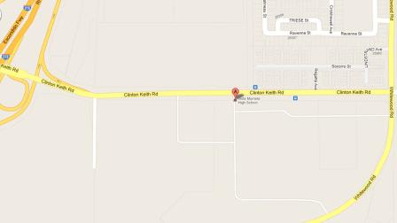 A map show the location of Vista Murrieta High School.