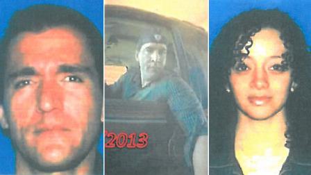 Victor Lopez, left and center, and Loma Lopez, right, are shown in these file photos provided by the Fontana Police Department.