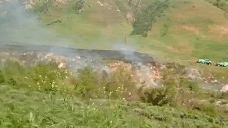 Smoke is seen near the area of Highway 18 and Lower Waterman Canyon, where suspected arson fires were sparked on Thursday, March 21, 2013.
