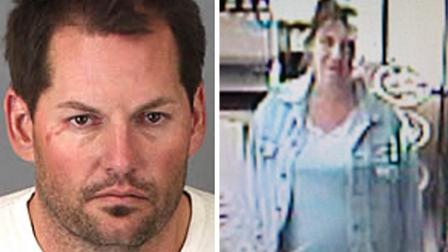 David Michael Sare, 37, of Corona (L) was arrested for residential burglary, possession of stolen property and commiting a crime while out on bail on Friday, April 12, 2013. His female accomplice (R) remains at large.