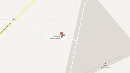 A map indicates the location of Chuckwalla Valley Raceway in Desert Center, Calif., where a woman was killed in a car crash on Sunday, April 21, 2013.