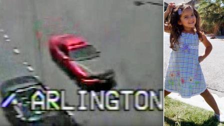 Riverside police released a surveillance image, left, showing two cars that were likely racing before a car crash that critically 4-year-old Carly Rodriguez in Riverside, right, on Monday, April 22, 2013.