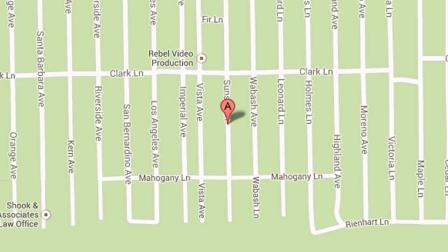 A map indicates the area around the 800 block of Sunset Lane in Sugarloaf, Calif., where sheriffs deputies arrested the parents of a 22-month-old girl on suspicion of child abuse on Tuesday, July 9, 2013.