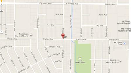 A map indicates the 5700 block of Picker Street in Riverside, where a 21-year-old woman was sexually assaulted on Friday, Aug. 2, 2013.