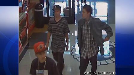 Authorities released a photograph from a surveillance video during a robbery at a Stater Bros. on Barton Road in the city of Grand Terrace in San Bernardino on Monday, Sept. 2, 2013.