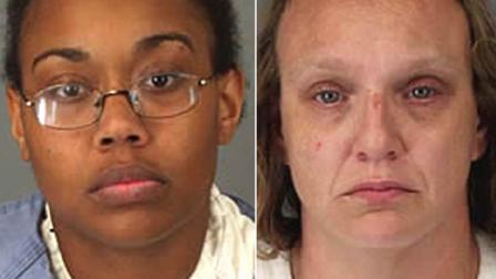 Mishay Alls, 23, (left) and Amber Cochran, 36, (right) were arrested on kidnapping assault and conspiracy charges Saturday, Sept. 14, 2013 after abducting Alls 2-year-old son from an apartment complex in Perris.