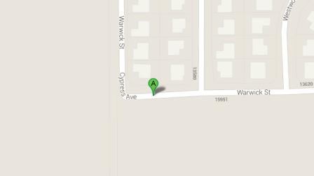 A Google Maps image shows the area of Warwick Street and Cypress Avenue in Victorville. A mans body was found in a field near that location on Friday, Oct. 11, 2013.