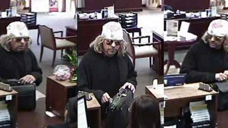 Surveillance video from a bank branch on the 7800 block of Highway 11 in La Quinta caught a robber wearing a blond wig on tape Saturday, Nov. 9, 2013.