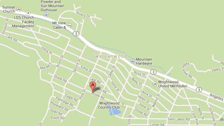 This image from Google Maps shows the location where a young girl suffered burns after she and her friends played gasoline in Wrightwood on Wednesday, Nov. 6, 2013.