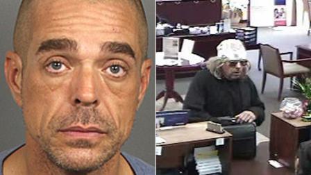 Harold Henry Ghaemmaghami, accused of robbing a U.S. Bank in La Quinta, is seen in these photos provided by the Riverside County Sheriffs Department.