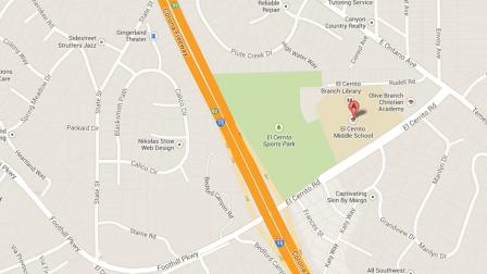 This image from Google Maps indicates the location of El Cerrito Middle School.
