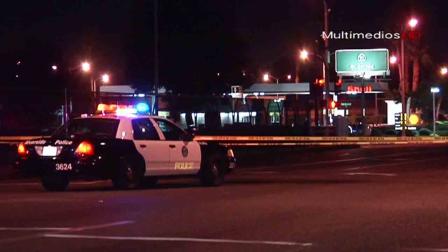 A pursuit ended in an officer-involved shooting and crash near the 91 Freeway and Adams Street in Riverside Sunday, Dec. 29, 2013.