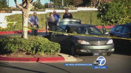 A body was found in a car in Riverside on Friday, Jan. 17, 2014.