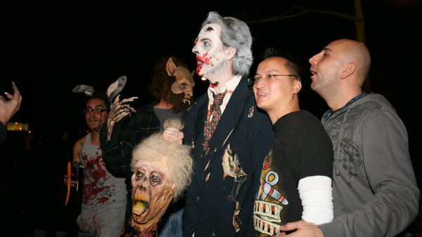 Revelers in costumes at 2009 West Hollywood Halloween Carnaval