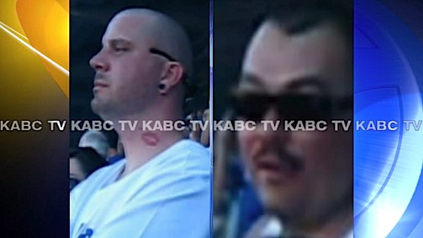 Marvin Norwood, 30, and Louie Sanchez, 29, believed to be the men shown in this photo, were arrested Thursday, July 21, 2011 on suspicion of beating San Francisco Giants fan Bryan Stow at Dodger Stadium on opening day.