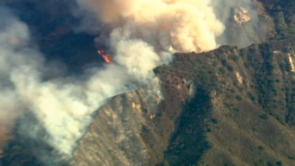 Brush fire near Ortega Highway