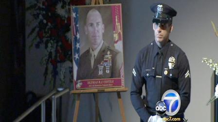A public visitation is being held for LAPD Officer Robert J. Cottle, who was killed while on duty in Afghanistan.
