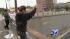 Activists waved banners protesting Arizonas...
