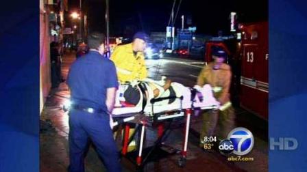 A man has been hospitalized after a car struck him and fled the scene in Koreatown on Friday, Oct. 8, 2010.
