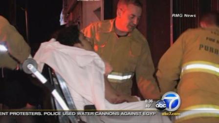 Two men were stabbed in the Echo Park neighborhood of Los Angeles on Thursday, Jan. 27, 2011, police said.