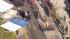 The funeral procession for fallen firefighter...