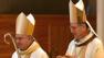 Cardinal Roger Mahony turned over the Los Anegeles archdiocese to Archbishop Jose Gomez on Monday.