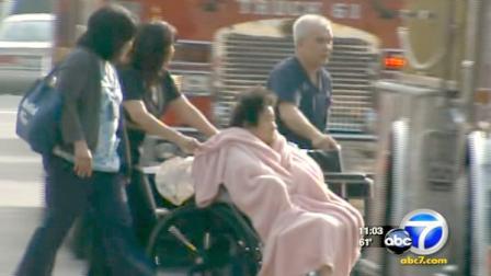 An electrical fire forced the evacuation of nearly 100 patients at Garfield Medical Center in Monterey Park on Thursday, March 3, 2011.