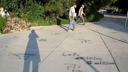 A hate crime investigation is under way after swastikas and other anti-Semitic graffiti were found at Calabasas High School.