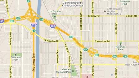 Long Beach police were investigating the discovery of two bodies on the northbound 405 freeway on Saturday night.