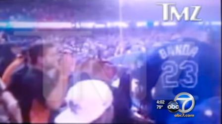 A newly released video shows the San Francisco Giants fan who was badly beaten at Dodger Stadium being confronted.