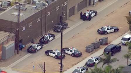 Police chased three burglary suspects to Venice, where they vanished. An intensive search was under way on Tuesday.