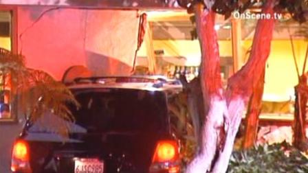 A driver plowed his SUV into an Acapulco restaurant in Monrovia early Tuesday morning, and then fled the scene.