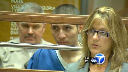 Jose Beltran is seen at an arraignment hearing in the shooting death of Juan David Vasquez Loma, 25, in Silver Lake.