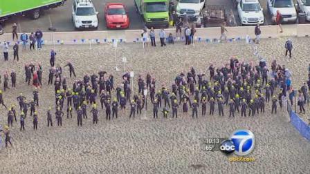 The 25th annual Malibu Triathlon kicked off as people set off running, biking and swimming on Sunday, Sept. 18, 2011.