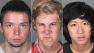 Nicholas Kalscheuer (left), Nicholas Fiumetto (center) and Andy Huynh (right) were arrested Wednesday on suspicion of robbery, assault with a deadly weapon and resisting arrest.