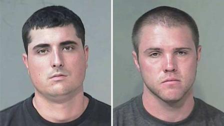 Authorities arrested 25-year-old Brett Davis (left) and 24-year-old Brian Scott Hale on attempted murder charges in connection to the brutal and random attack of a man in Santa Monica in September.