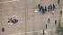 Protesters formed a circle in the middle of the...