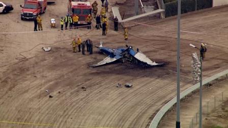 Pilot killed in PLANE CRASH at LA County fairgrounds was alone