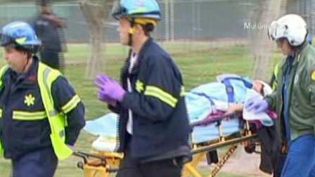 A 9-year-old girl was taken to the hospital after she was dragged under a car in Pomona on Friday, Nov. 18, 2011.