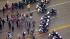 Riot police moved in on Occupy demonstrators...