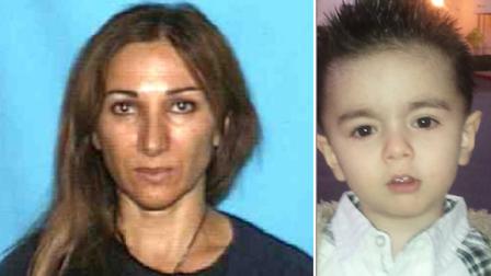 Iman Maryam Sufi, left, is accused of kidnapping her 3-year-old son, right, during a supervised visit on Nov. 5, 2011.